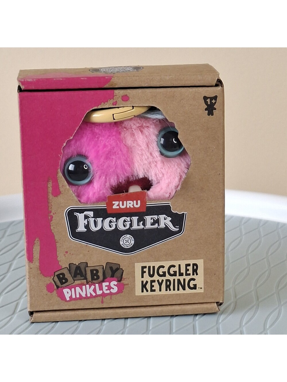 Zuru Fuggler Baby plush pinkles wide eyed screech  -  Plush Keyring